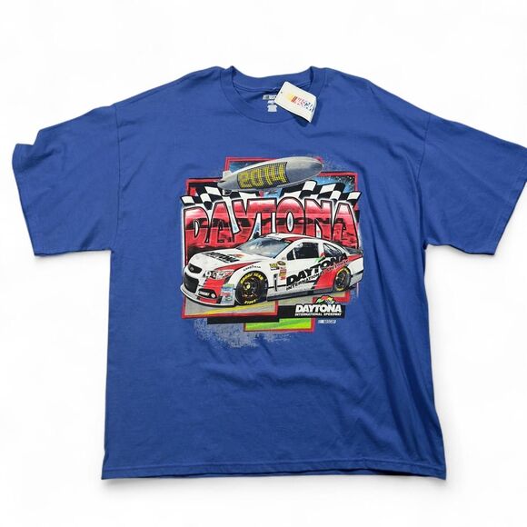 Nascar Other - NASCAR Daytona 500 T-Shirt Men XL Blue Cotton Racing Graphic Tee